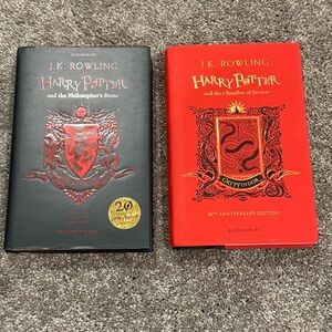Harry Potter Book 1 & 2 20th Anniversary Hardcover Set - Gryffindor Edition NEW
